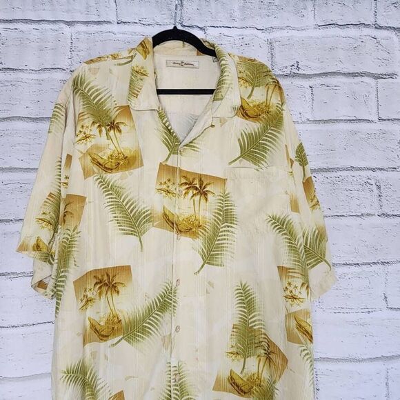 Tommy Bahama Mens 100% Silk Tropical Short Sleeve Hawaiian Shirt Size 2XL - Picture 4 of 11